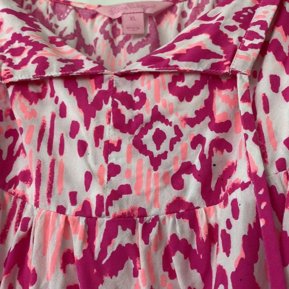 Lilly Pulitzer Alanna Top in Tons of Fun in pinks and white - Picture 6 of 9